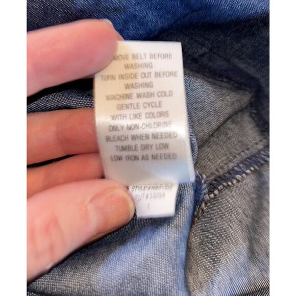 Signature by Robbie Bee Dress Womens Size 8‎ Floral Embroidered Ruffle Sleeve - Picture 10 of 11